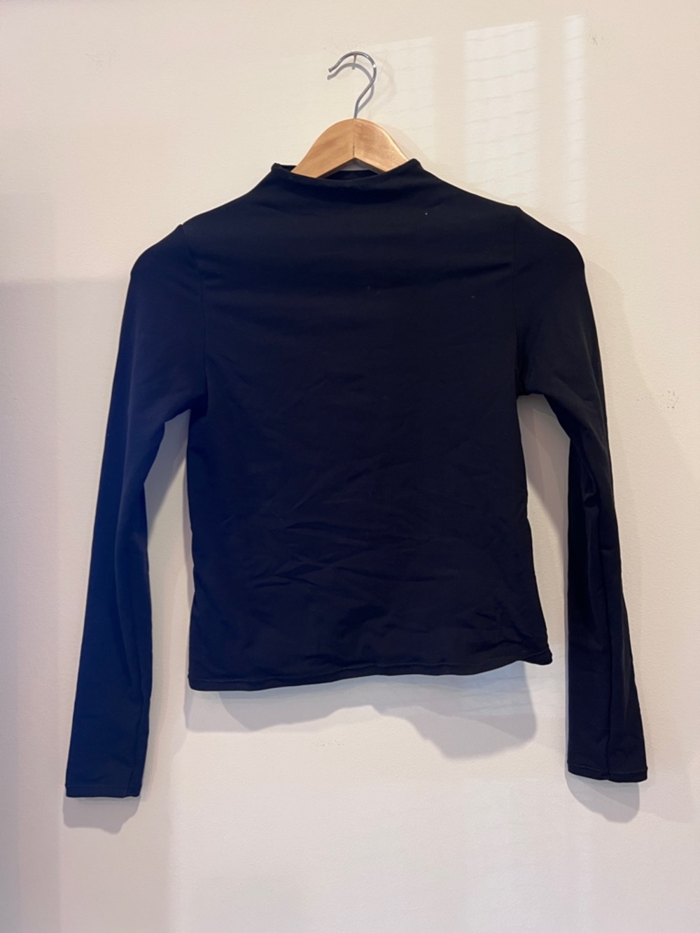 Fabletics Black Long Sleeve Mock Neck Top